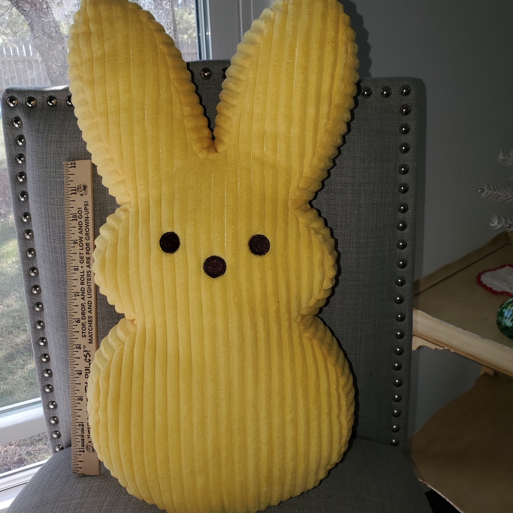 PEEPS yellow plush, cordouroy, has Peeps tag and button, nwot